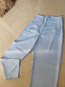 Blue Straight Leg Trousers