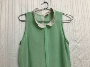 Green Sleevless Top