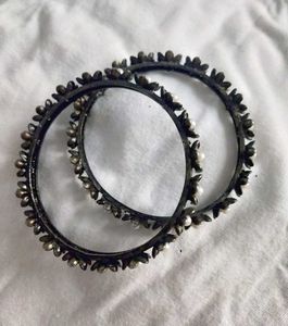 Floral Pearl Rustic Bangle