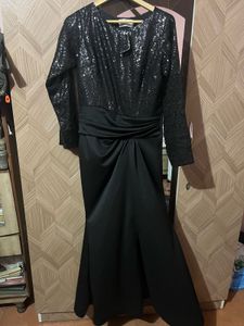 Elegant Black Sequin Gown