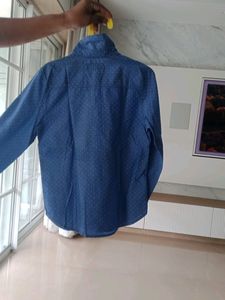 Blue Polka Dot full sleeve shirt for boy age 6-8