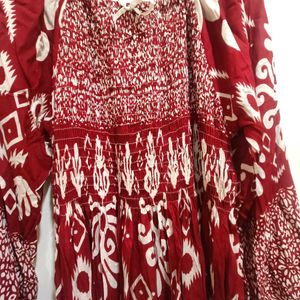 *New* Smockey Dress Maroon 42-50 Inches