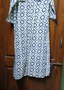 Aks brand ikat print cotton kurta-style shirt dres