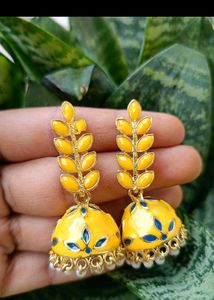 Yellow Jhumka