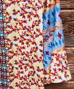 Multi Color Embroidery Print Top