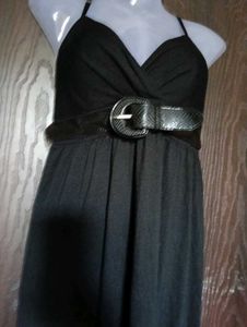 Black Belted Maxi Dress