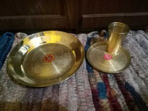 Bronze Utensils Set + Brass Bowl