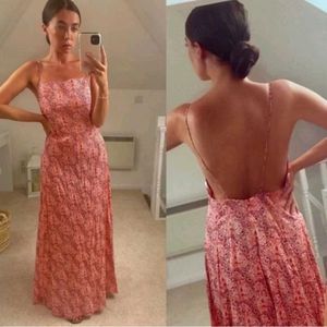 ZARA Floral Beach Open Back Dress