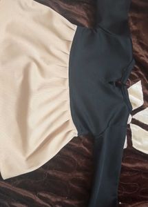 Stylish Two-Tone Mini Dress