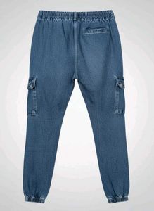 Denim Cargo Joggers