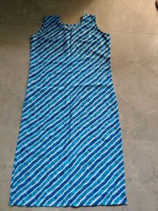 Blue Striped Kurta or white bottoms