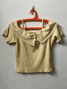 Cute Lace Collar Top