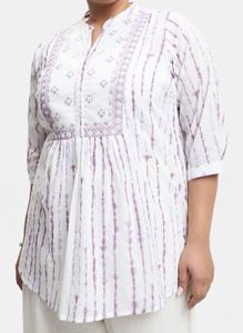Diza by Westside Tie-Dye White Kurta