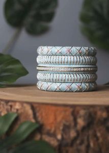 Silk Thread Bangles - Set of 4
