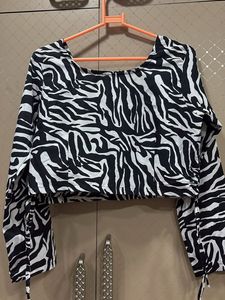 Zebra Print Crop Top