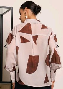 Shein Abstract Print Women's Shirt