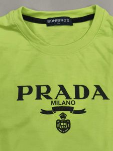 This Is A Parrot Green Tshirt With Best Cotton