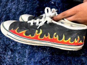 Flame Accent Sneakers