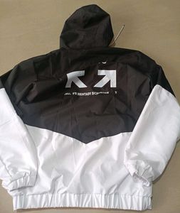 Stylish Two-Tone Hooded Jacket, XL size