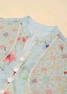 Floral Print Aqua Blue Tunic
