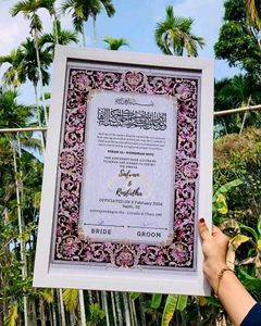 Framed Marriage Certificate Nikah Nama