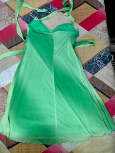 Green Y2K Retro Dress