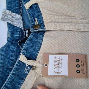 DUAL TONED BOOTCUT DENIM JEANS