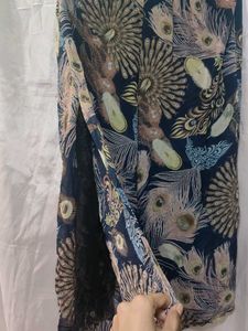 Feather Print Palazzo Pants