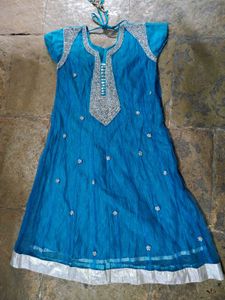 Teal Embellished Kurta Set