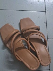 Brown block heels