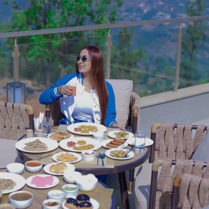 Colour block winter jacket