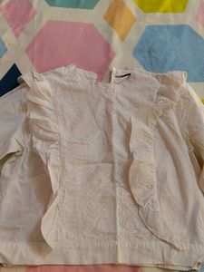 Ruffle Trim Top