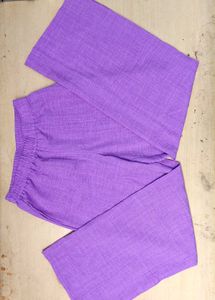 Purple Co-ord Set (Bandeaus Top With Pants)