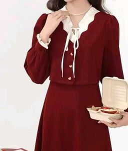 Lace Up A-Line Dress