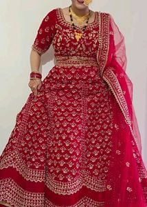 Bridal Lengha Red Colour