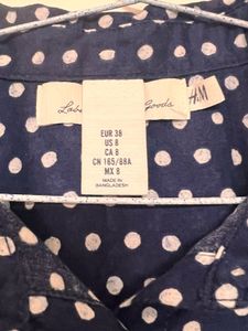 Polka Dot Navy Blouse
