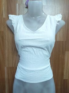 White Sleeveless Top