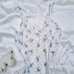 Printerest Aesthetic Cute Lace Trim Dress
