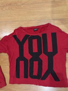 ONLY Red Graphic Print Long Sleeve Top