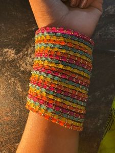 Colorful  Valaikappu Bangles Set For Women’s