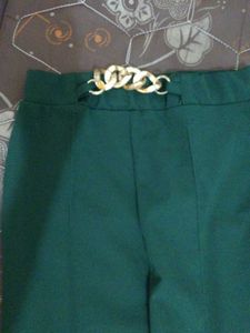 Green Flared Pants