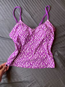 padded purple top