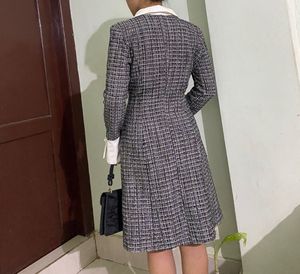 Chic Tweed Button-Down Dress