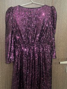 Pretty Purple Embellished Dress