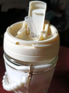 Glass Jar with Pearl Charm