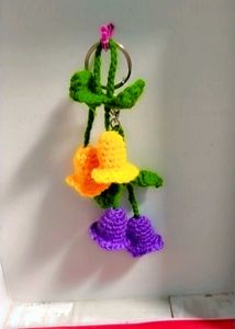 Crochet Flower Keychain