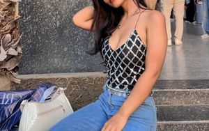 Sparkly Black Crop Top