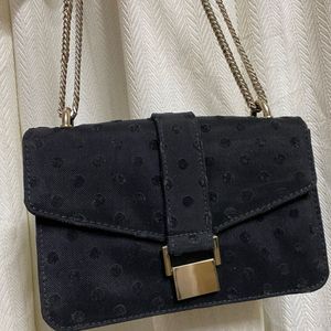 Zara Black Polka Sling Bag
