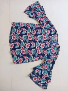 Floral Blue Top