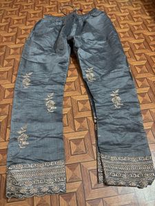 Embroidered Palazzo Pants